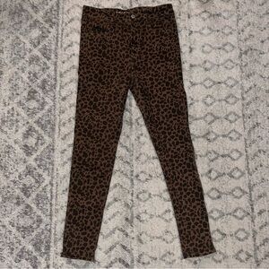 American Eagle Cheetah Print Super High Rise Jegging Jeans Size 8